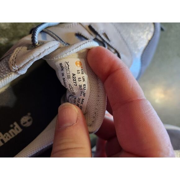 Timberland Kiri Up Grey Nubuck Silver Sneakers sz 8.5 - Picture 4 of 4